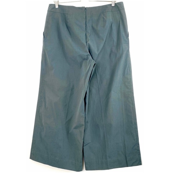 Cos Stitched Culottes Wide Crop Legs Pants in Sage Green National Size 12 New - Picture 5 of 11